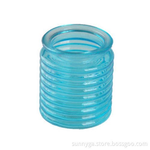 Colored Glass Candle Jar with 317mL Capacity and 74mm Top Diameter